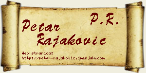 Petar Rajaković vizit kartica